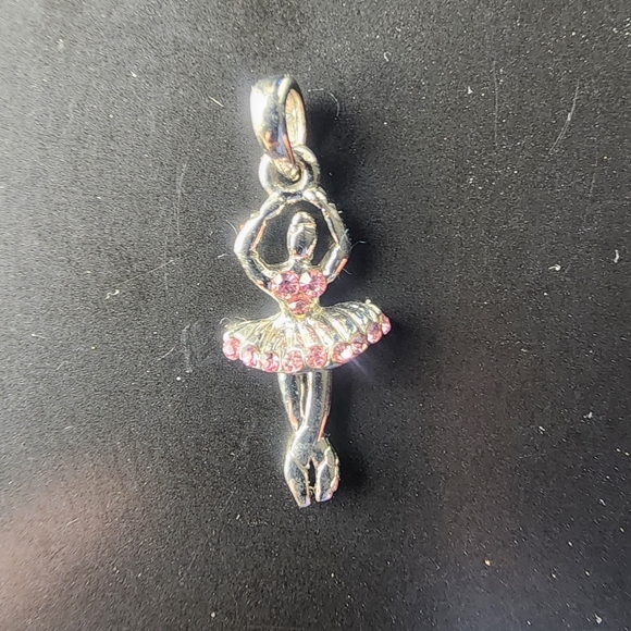 BALLERINA PINK RHINESTONE CHARM - Picture 3 of 4